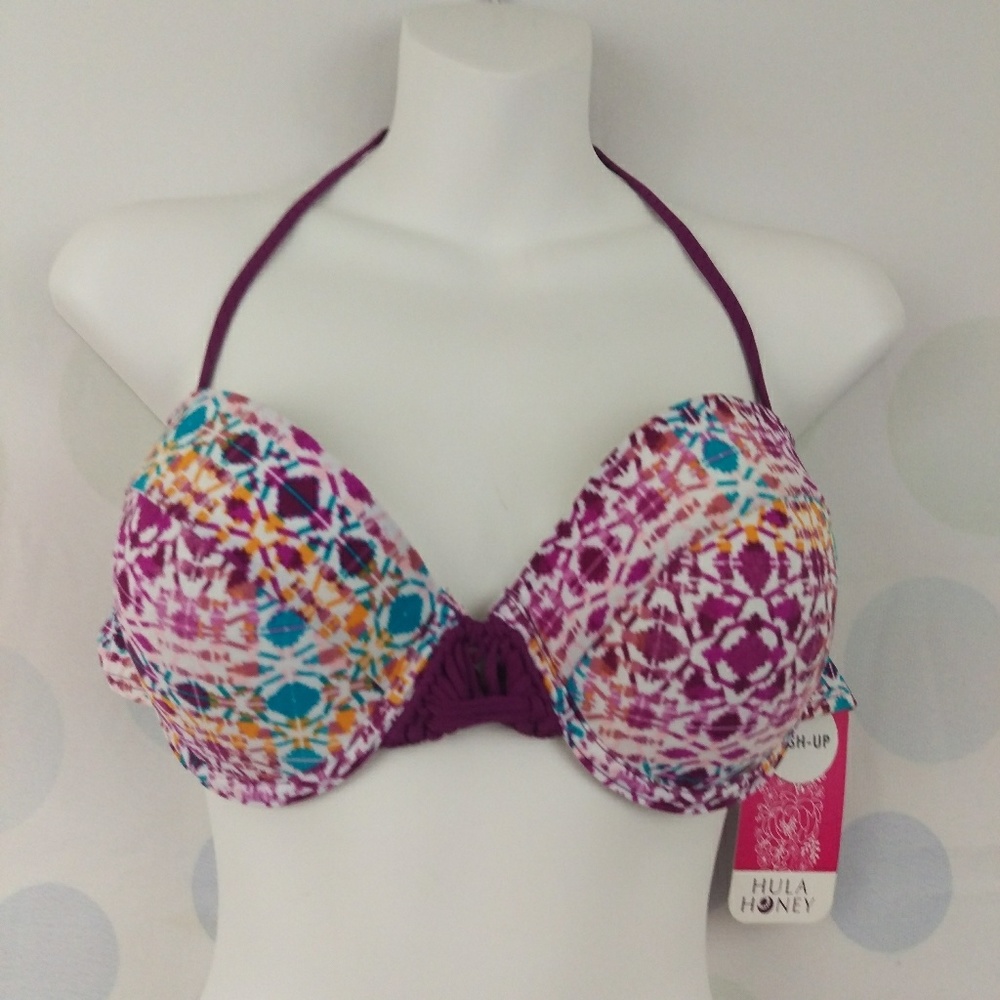 NEW Hula Honey XL Push Up Bikini Halter Top